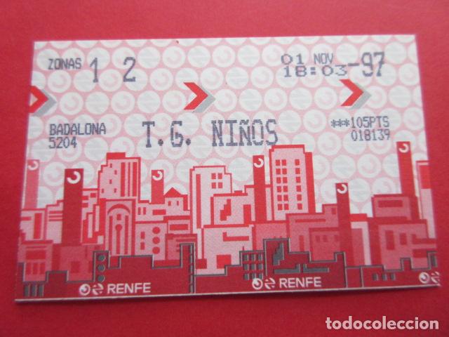 Colecionismos Bilhetes de Transporte: TARJETA RENFE - Ref: COL_RENFE_CERCANIAS - ESTACION BADALONA - T. G. NI&Ntilde;OS