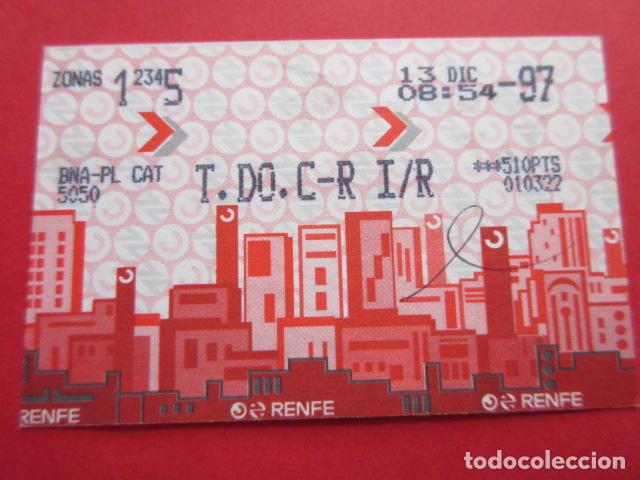 Colecionismos Bilhetes de Transporte: TARJETA RENFE - Ref: COL_RENFE_CERCANIAS - ESTACION BNA - PL CAT- BARCELONA PLZA CATALU&Ntilde;A T.DO-C-RI/