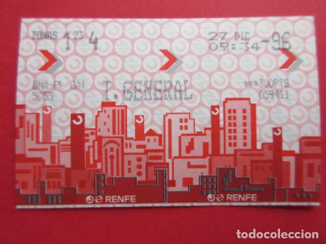 Colecionismos Bilhetes de Transporte: TARJETA RENFE - Ref: COL_RENFE_CERCANIAS - ESTACION BNA - PL CAT- BARCELONA PLZA CATALU&Ntilde;A T. GENERAL