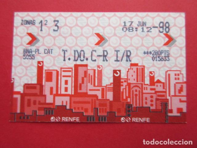 Colecionismos Bilhetes de Transporte: TARJETA RENFE - Ref: COL_RENFE_CERCANIAS - ESTACION BNA - PL CAT- BARCELONA PLZA CATALU&Ntilde;A T.DO.C-RI/