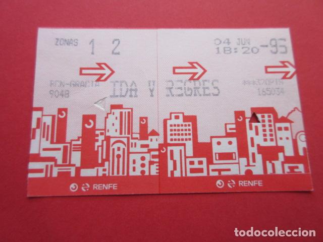 Colecionismos Bilhetes de Transporte: TARJETA RENFE - Ref: COL_RENFE_CERCANIAS - ESTACION BCN- GRACIA - IDA/REGRESO BARCELONA