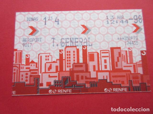 Colecionismos Bilhetes de Transporte: TARJETA RENFE - Ref: COL_RENFE_CERCANIAS - ESTACION AEROPORT AEROPUERTO - T. GENERAL
