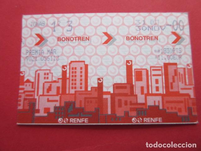 Colecionismos Bilhetes de Transporte: TARJETA RENFE - Ref: COL_RENFE_CERCANIAS - ESTACION PREMIA DE MAR - BONOTREN