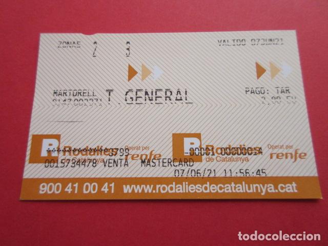 Colecionismos Bilhetes de Transporte: TARJETA RENFE - Ref: COL_RENFE_CERCANIAS - ESTACION MARTORELL - T. GENERAL