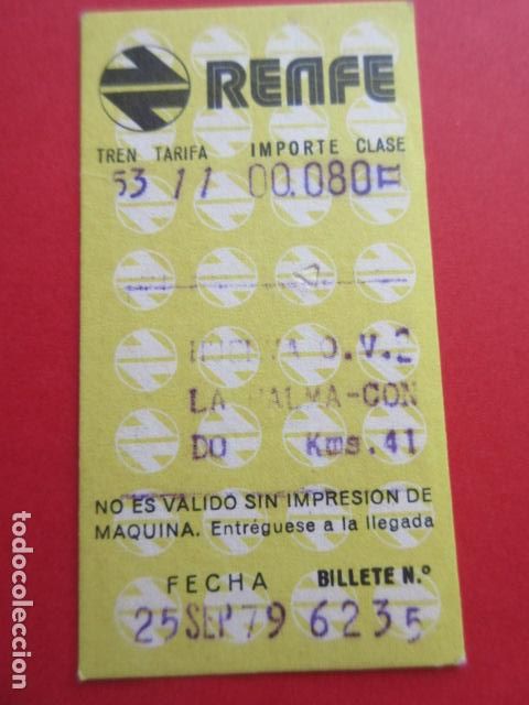 Colecionismos Bilhetes de Transporte: TARJETA RENFE - Ref: COL_RENFE_CERCANIAS - HUGIN - 1979 HUELVA O.V. 2 LA PALMA CONDADO