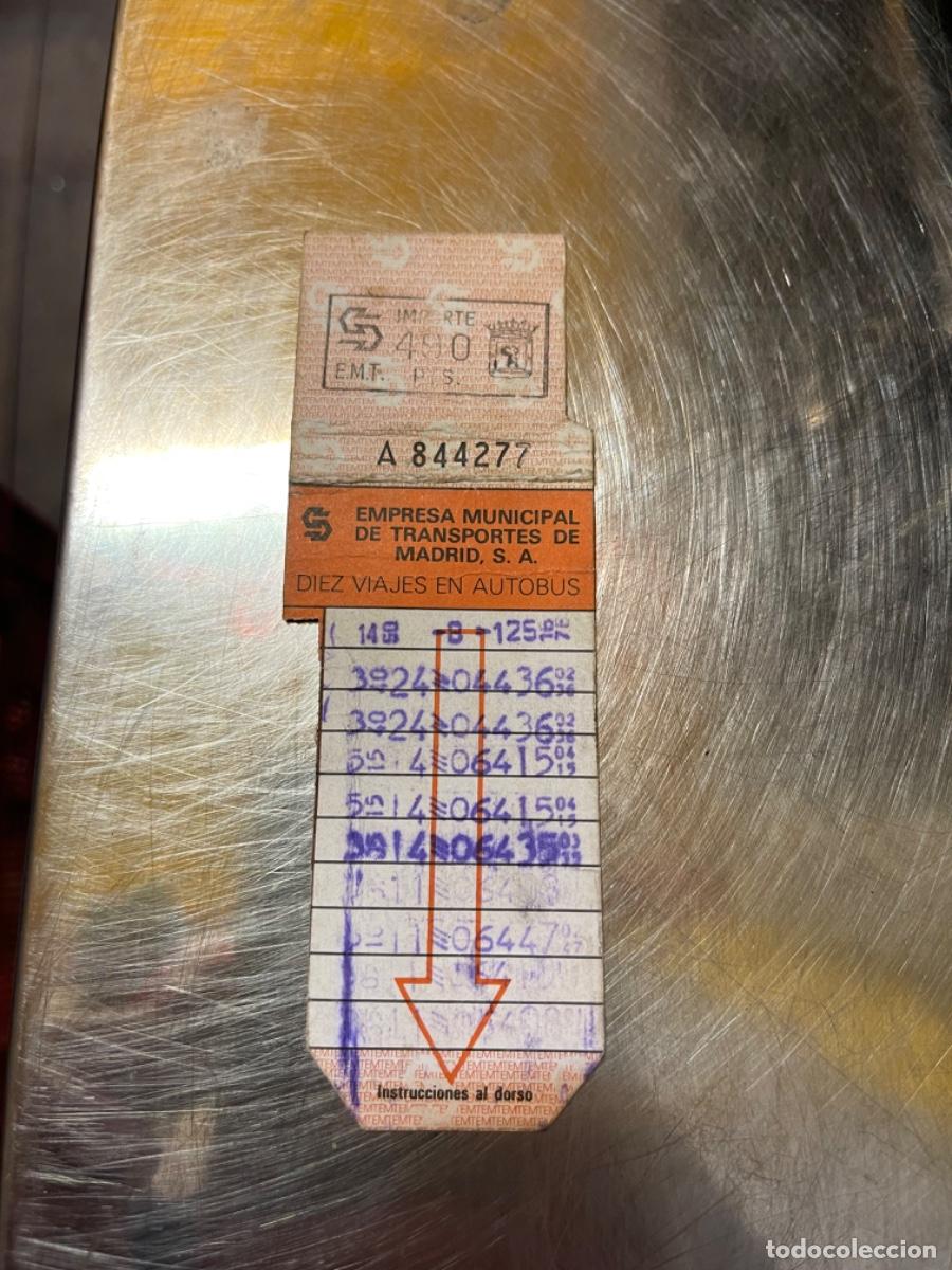 Colecionismos Bilhetes de Transporte: TARJETA BONO BUS 10 VIAJES EMPRESA TRANSPORTE EMT MADRID 490 PESETAS
