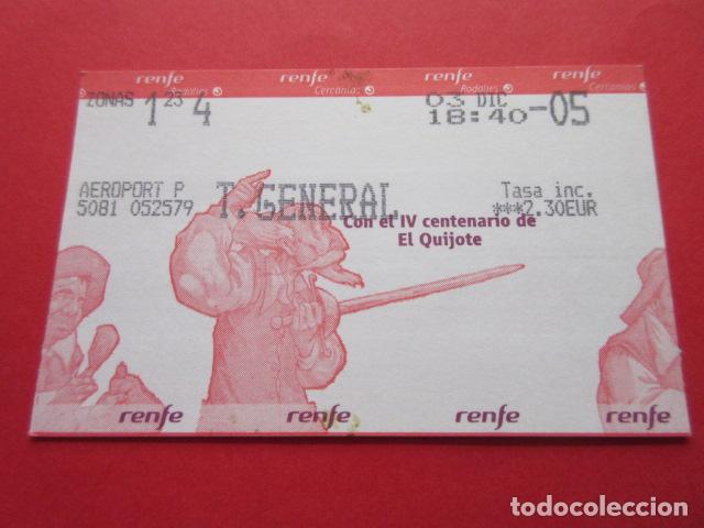 Colecionismos Bilhetes de Transporte: TARJETA RENFE - Ref: COL_RENFE_CERCANIAS AEROPORT P AEROPUERTO T. GENERAL V CENTENARIO DON QUIJOTE