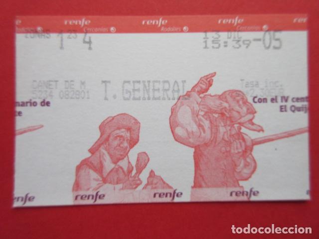Collectables Transport Tickets: TARJETA RENFE - Ref: COL_RENFE_CERCANIAS CANET DE MAR T. GENERAL V CENTENARIO DON QUIJOTE