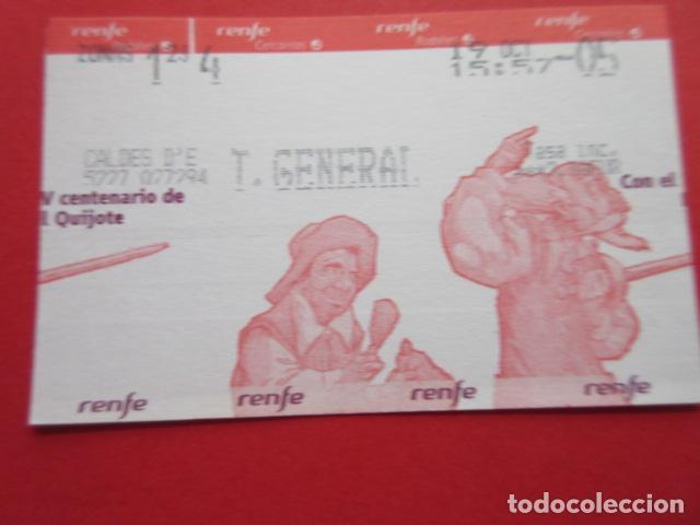 Collectables Transport Tickets: TARJETA RENFE - Ref: COL_RENFE_CERCANIAS CALDES D'E T. GENERAL V CENTENARIO DON QUIJOTE