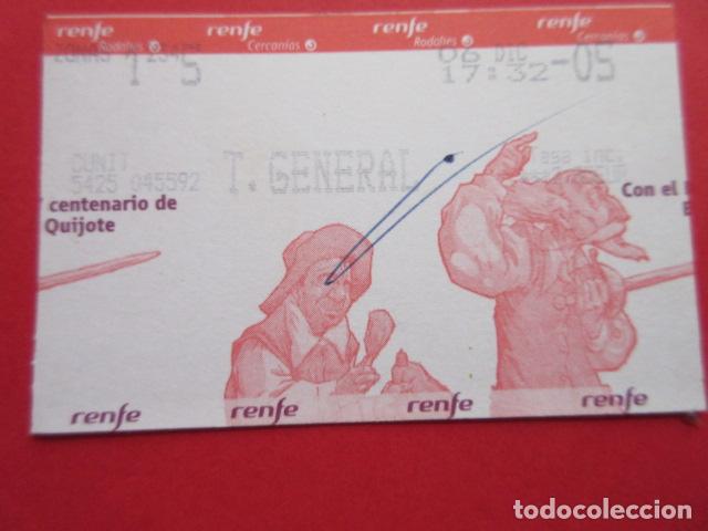 Collectables Transport Tickets: TARJETA RENFE - Ref: COL_RENFE_CERCANIAS CUNIT T. GENERAL V CENTENARIO DON QUIJOTE