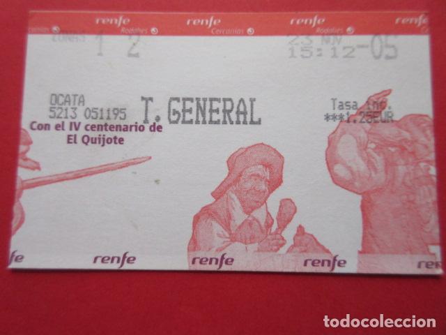 Collectables Transport Tickets: TARJETA RENFE - Ref: COL_RENFE_CERCANIAS OCATA T. GENERAL V CENTENARIO DON QUIJOTE