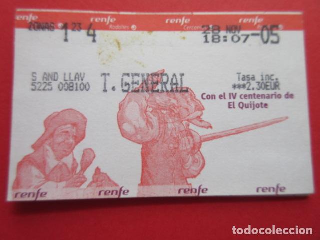 Collectables Transport Tickets: TARJETA RENFE - Ref: COL_RENFE_CERCANIAS SAN ANDRES LLAVANERAS T. GENERAL V CENTENARIO DON QUIJOTE