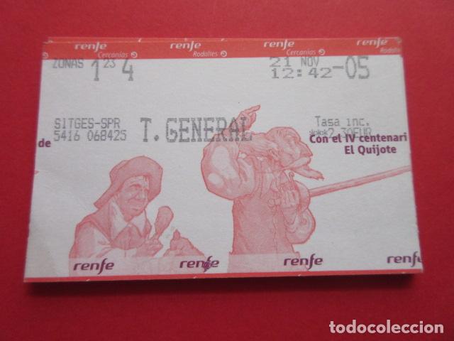 Collectables Transport Tickets: TARJETA RENFE - Ref: COL_RENFE_CERCANIAS SITGES SPR T. GENERAL V CENTENARIO DON QUIJOTE