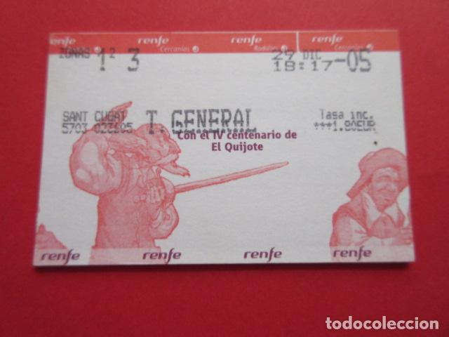 Collectables Transport Tickets: TARJETA RENFE - Ref: COL_RENFE_CERCANIAS SANT CUGAT T. GENERAL V CENTENARIO DON QUIJOTE
