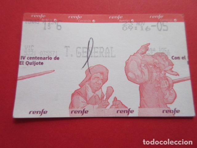 Collectables Transport Tickets: TARJETA RENFE - Ref: COL_RENFE_CERCANIAS VIC T. GENERAL V CENTENARIO DON QUIJOTE