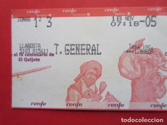 Collectables Transport Tickets: TARJETA RENFE - Ref: COL_RENFE_CERCANIAS LLAGOSTA T. GENERAL V CENTENARIO DON QUIJOTE