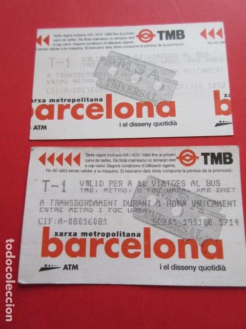 Colecionismos Bilhetes de Transporte: ref: DISCOT_01 - 2 TARJETA - COLECCI&Oacute;N MAGNETICA DISE&Ntilde;O COTIDIANO BARCELONA - LEER INTERIOR