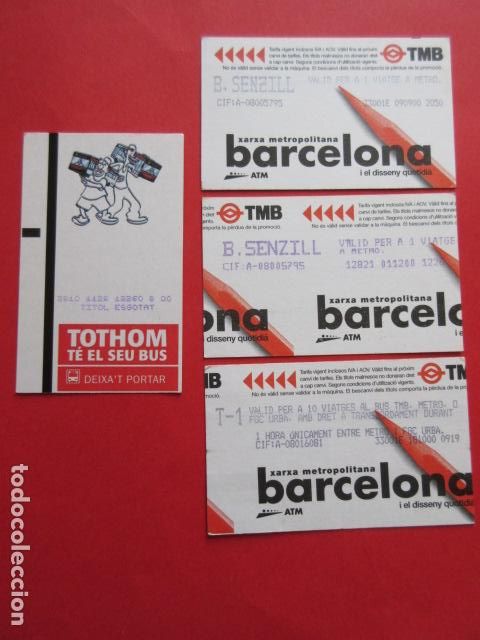 Colecionismos Bilhetes de Transporte: ref: DISCOT_01 - 3 TARJETA - COLECCI&Oacute;N MAGNETICA DISE&Ntilde;O COTIDIANO BARCELONA - LEER INTERIOR