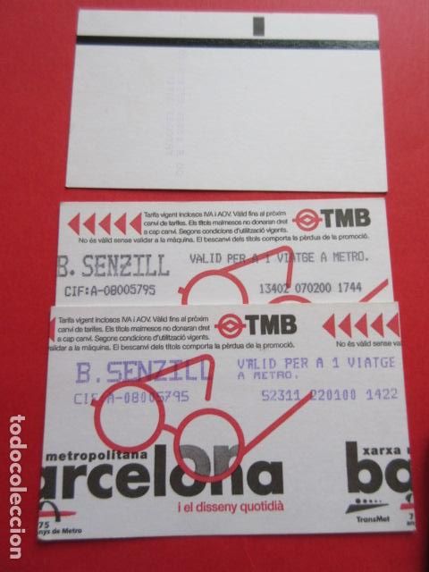 Collectionnisme Billets de transport: ref: DISCOT_01 - 2 TARJETA - COLECCI&Oacute;N MAGNETICA DISE&Ntilde;O COTIDIANO BARCELONA - LEER INTERIOR