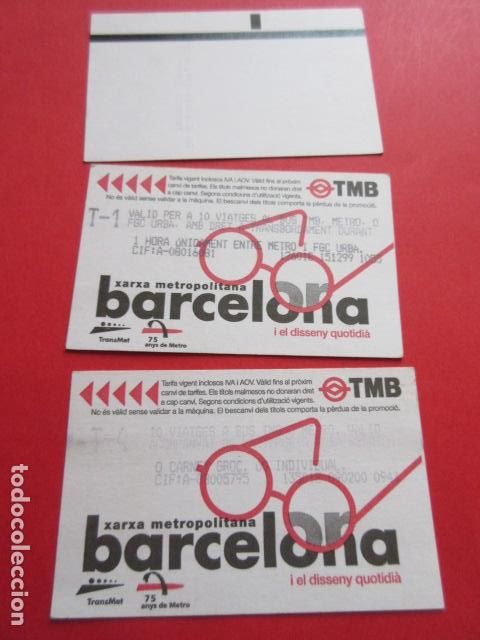 Collectionnisme Billets de transport: ref: DISCOT_01 - 2 TARJETA - COLECCI&Oacute;N MAGNETICA DISE&Ntilde;O COTIDIANO BARCELONA - LEER INTERIOR