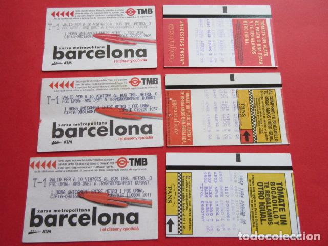 Collectionnisme Billets de transport: ref: DISCOT_01 - 3 TARJETA - COLECCI&Oacute;N MAGNETICA DISE&Ntilde;O COTIDIANO BARCELONA - LEER INTERIOR