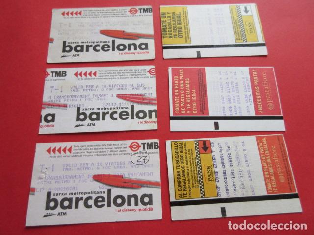 Collectionnisme Billets de transport: ref: DISCOT_01 - 3 TARJETA - COLECCI&Oacute;N MAGNETICA DISE&Ntilde;O COTIDIANO BARCELONA - LEER INTERIOR