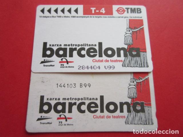 Coleccionismo Billetes de transporte: ref: DISCOT_01 - 2 TARJETA - COLECCI&Oacute;N MAGNETICA DISE&Ntilde;O COTIDIANO BARCELONA - LEER INTERIOR