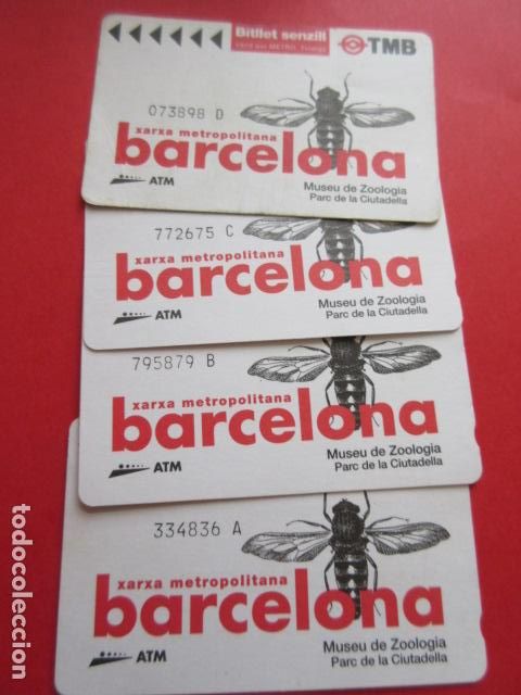 Collectionnisme Billets de transport: ref: DISCOT_01 - 4 TARJETA - COLECCI&Oacute;N MAGNETICA DISE&Ntilde;O COTIDIANO BARCELONA - LEER INTERIOR