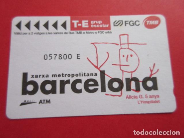 Collectables Transport Tickets: ref: DISCOT_01 - 1 TARJETA T-E ESCOLAR COLECCI&Oacute;N MAGNETICA DISE&Ntilde;O COTIDIANO BARCELONA -LEER INTERIOR