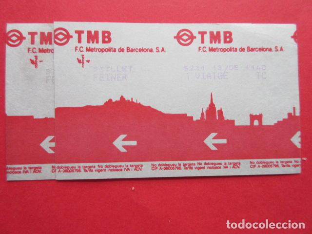 Sammeln von Fahrkarten: ref: TMAGMETRO - CALMELL 1 Y 4 - 2 TARJETA COLECCI&Oacute;N MAGNETICA METRO BARCELONA - LEER INTERIOR