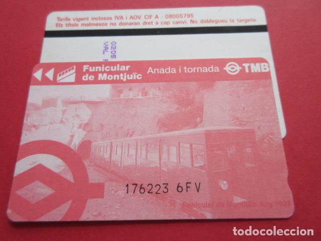 Collectables Transport Tickets: ref: TARMAGTBM - 1 TARJETA FUNICULAR MONTJUICH VER - COLECCI&Oacute;N MAGNETICA BARCELONA - LEER INTERIOR