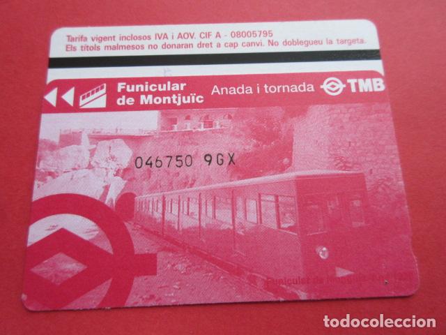 Collectables Transport Tickets: ref: TARMAGTBM - 1 TARJETA FUNICULAR MONTJUICH VER - COLECCI&Oacute;N MAGNETICA BARCELONA - LEER INTERIOR