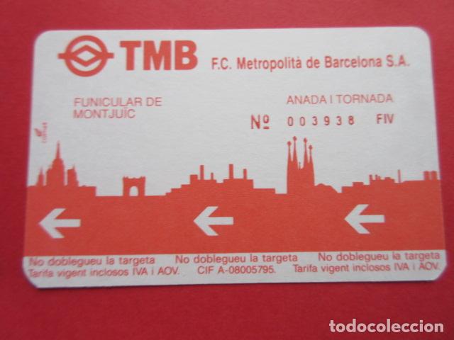 Collectables Transport Tickets: ref: TARMAGTBM - 1 TARJETA FUNICULAR MONTJUICH VER - COLECCI&Oacute;N MAGNETICA BARCELONA - LEER INTERIOR