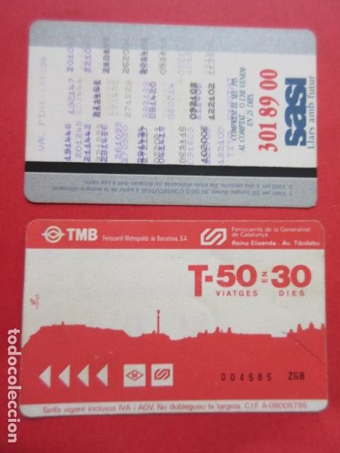 Coleccionismo Billetes de transporte: ref: TARMAGTBM - 1 TARJETA METRO T50/30 VER - COLECCI&Oacute;N MAGNETICA BARCELONA - LEER INTERIOR