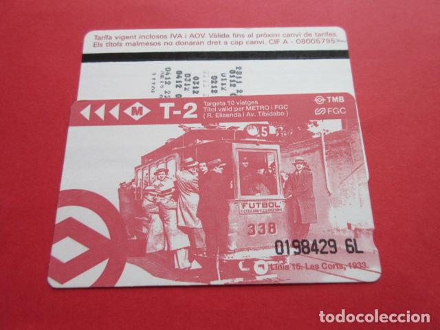 Coleccionismo Billetes de transporte: ref: TARMAGTBM - 1 TARJETA METRO T-2 VER - COLECCI&Oacute;N MAGNETICA BARCELONA - LEER INTERIOR