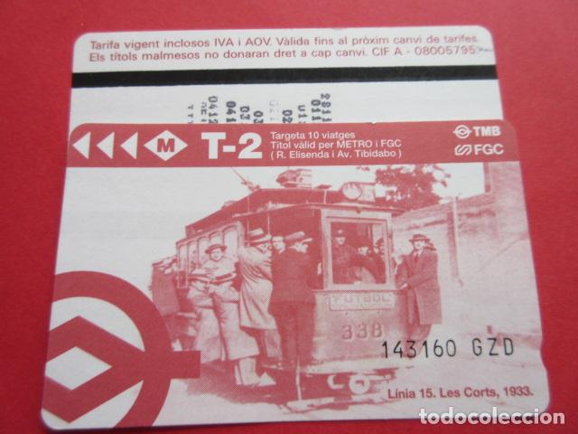 Coleccionismo Billetes de transporte: ref: TARMAGTBM - 1 TARJETA METRO T-2 VER - COLECCI&Oacute;N MAGNETICA BARCELONA - LEER INTERIOR
