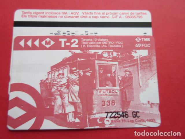 Coleccionismo Billetes de transporte: ref: TARMAGTBM - 1 TARJETA METRO T-2 VER - COLECCI&Oacute;N MAGNETICA BARCELONA - LEER INTERIOR