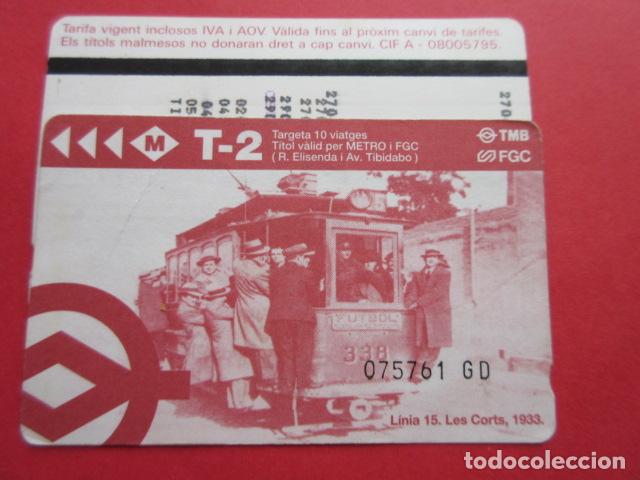 Coleccionismo Billetes de transporte: ref: TARMAGTBM - 1 TARJETA METRO T-2 VER - COLECCI&Oacute;N MAGNETICA BARCELONA - LEER INTERIOR