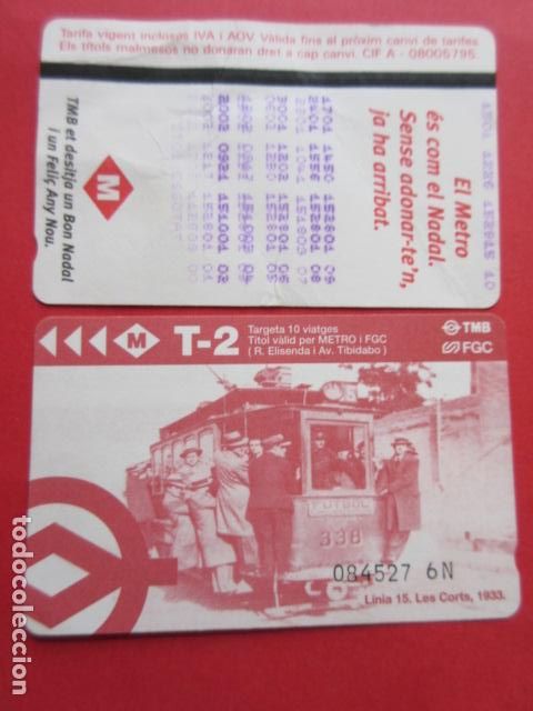Coleccionismo Billetes de transporte: ref: TARMAGTBM - 1 TARJETA METRO T-2 VER - COLECCI&Oacute;N MAGNETICA BARCELONA - LEER INTERIOR