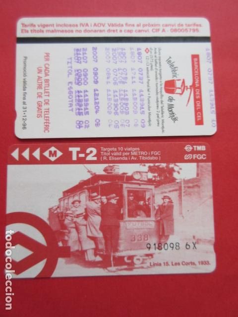 Coleccionismo Billetes de transporte: ref: TARMAGTBM - 1 TARJETA METRO T-2 VER - COLECCI&Oacute;N MAGNETICA BARCELONA - LEER INTERIOR