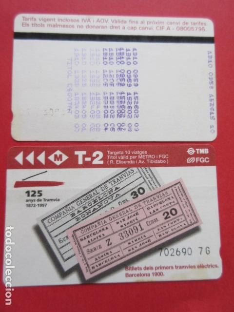 Coleccionismo Billetes de transporte: ref: TARMAGTBM - 1 TARJETA 125 A&Ntilde;OS TRANVIA VER - COLECCI&Oacute;N MAGNETICA BARCELONA - LEER INTERIOR
