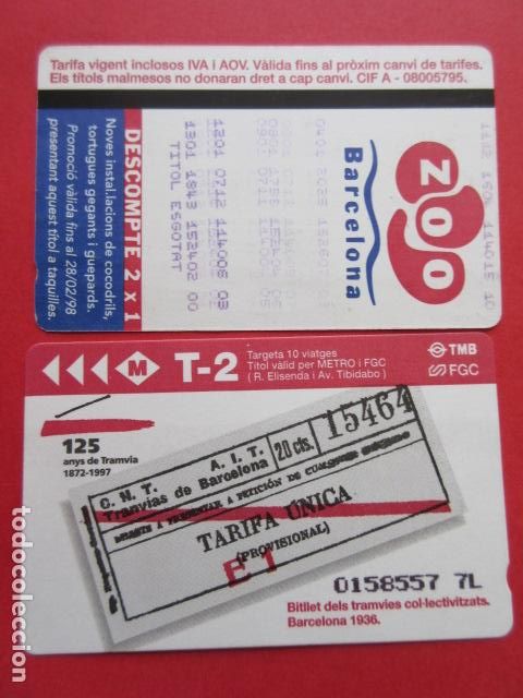 Coleccionismo Billetes de transporte: ref: TARMAGTBM - 1 TARJETA 125 A&Ntilde;OS TRANVIA VER - COLECCI&Oacute;N MAGNETICA BARCELONA - LEER INTERIOR