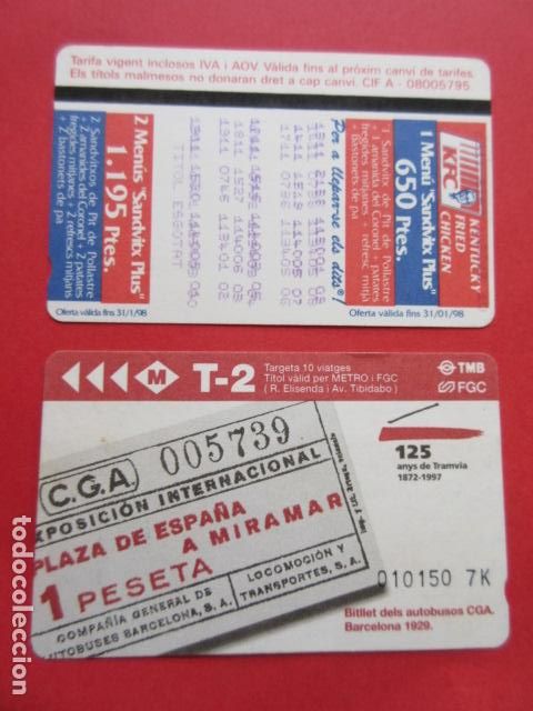 Coleccionismo Billetes de transporte: ref: TARMAGTBM - 1 TARJETA 125 A&Ntilde;OS TRANVIA VER - COLECCI&Oacute;N MAGNETICA BARCELONA - LEER INTERIOR