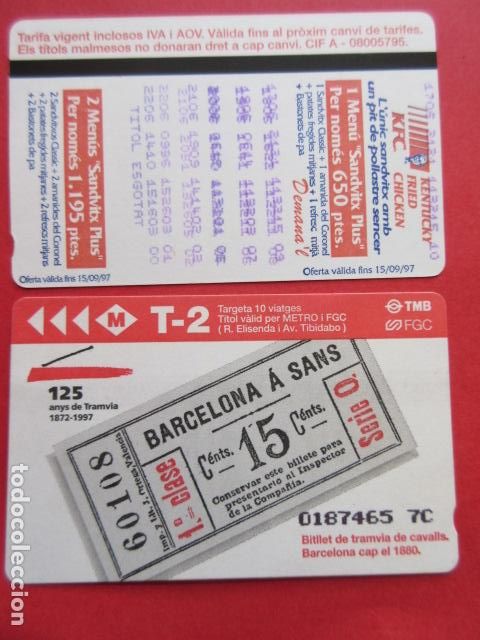 Coleccionismo Billetes de transporte: ref: TARMAGTBM - 1 TARJETA 125 A&Ntilde;OS TRANVIA VER - COLECCI&Oacute;N MAGNETICA BARCELONA - LEER INTERIOR