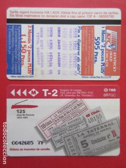Coleccionismo Billetes de transporte: ref: TARMAGTBM - 1 TARJETA 125 A&Ntilde;OS TRANVIA VER - COLECCI&Oacute;N MAGNETICA BARCELONA - LEER INTERIOR