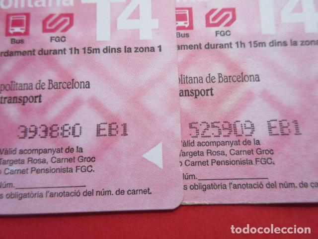 Collectables Transport Tickets: ref: TARMAGROSA - 2 TARJETA T-4 DIFERENTES EB1 - COLECCI&Oacute;N MAGNETICA BARCELONA - LEER INTERIOR