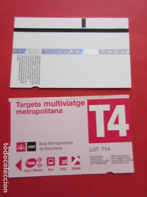 Collectables Transport Tickets: ref: TARMAGROSA - 1 TARJETA T-4 VIRGEN SIN USAR - COLECCI&Oacute;N MAGNETICA BARCELONA - LEER INTERIOR