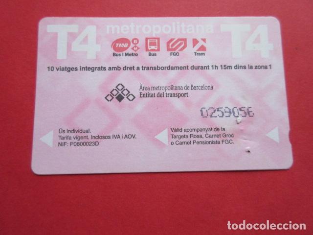 Collectables Transport Tickets: ref: TARMAGROSA - 1 TARJETA T-4 VER SERIES DIFERENTE - COLECCI&Oacute;N MAGNETICA BARCELONA - LEER INTERIOR