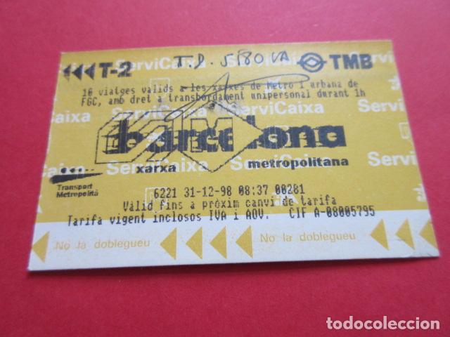 Collectables Transport Tickets: ref: TARMAGCAIXA - 1 TARJETA T-2 VER PIE TAREJETA 1 - COLECCI&Oacute;N MAGNETICA BARCELONA - LEER INTERIOR