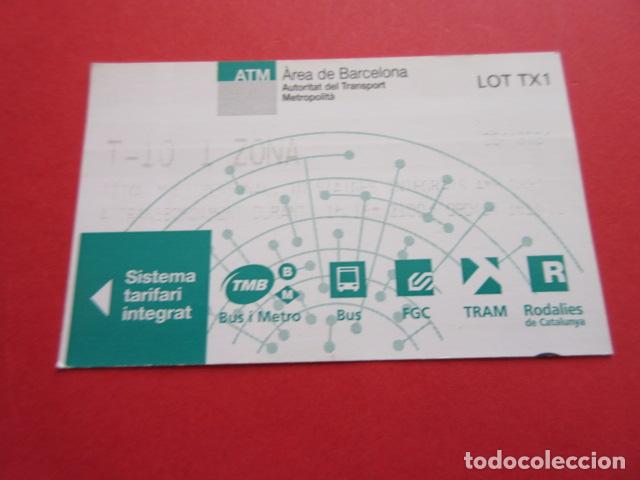Coleccionismo Billetes de transporte: ref: TARMAGATM - 1 TARJETA T-10 1 ZONA SERIE TX1 VER -COLECCI&Oacute;N MAGNETICA BARCELONA LEER INTERIOR